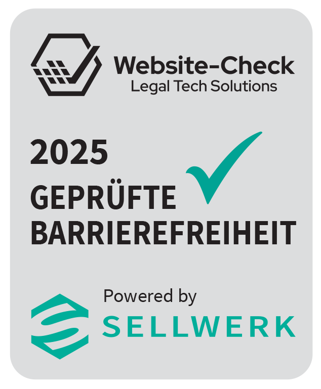 Website-Check Barrierefreiheitssiegel - Verlinkt zur Website-Check Siegelseite für diese Webseite