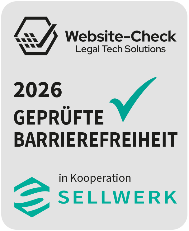 Website-Check Barrierefreiheitssiegel - Verlinkt zur Website-Check Siegelseite für diese Webseite